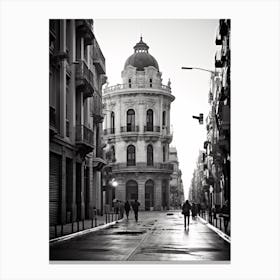 Valencia, Spain, Mediterranean Black And White Photography Analogue 6 Canvas Print