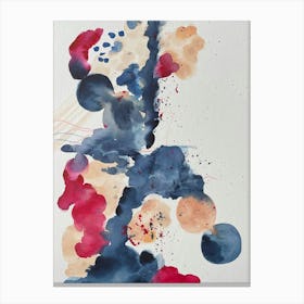 Abstract watercolour burst blue pink Canvas Print