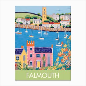 Falmouth England Travel Print Painting Cute Canvas Print