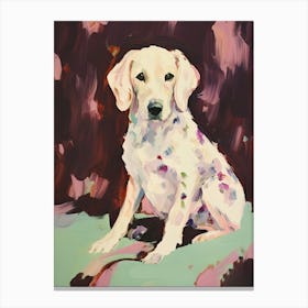 A Afghan Hound Dog Painting, Impressionist 1 Canvas Print
