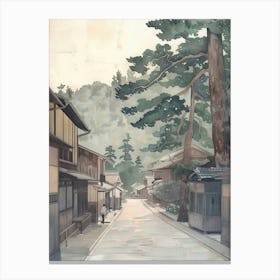 Kanazawa Japan 4 Retro Illustration Canvas Print