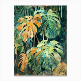 Monstera Leaves 4 Canvas Print