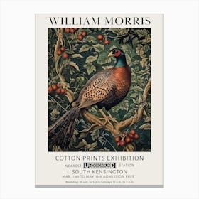 William Morris Pheasant Bird Vintage Exhibition Canvas Print