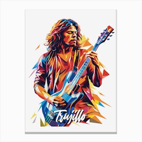 Trujillo Metallica 02 Portrait Music Icon Style WPAP Pop Art Canvas Print