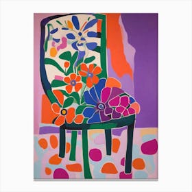 Chair with flowers Matisse inspired painting Canvas Print