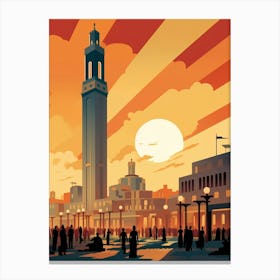 Takism Square Meydan Pixel Art 12 Canvas Print