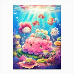 Pokemon Underwater Canvas Print