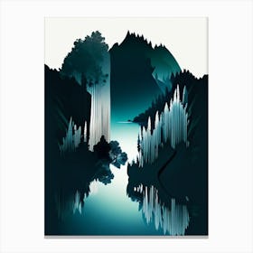 Plitvice Lakes National Park Croatia Cut Out Paper Canvas Print