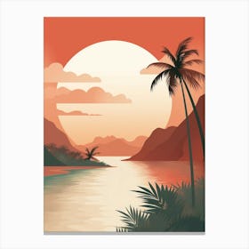 Tropical Abstract Minimalist 7 Canvas Print