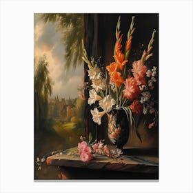 Baroque Floral Still Life Gladiolus 4 Canvas Print