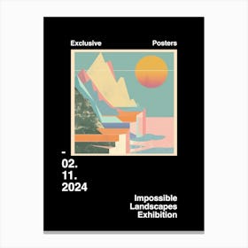 Impossible Landscapes Exhibition Archive Poster 27 Canvas Print