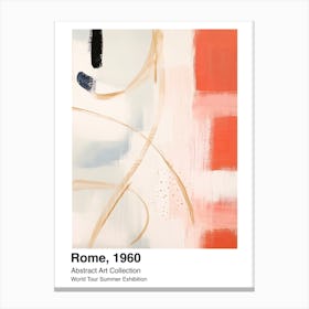 World Tour Exhibition, Abstract Art, Rome, 1960 6 Canvas Print