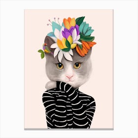 Frida Cat Canvas Print