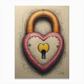 Heart Lock 7 Canvas Print