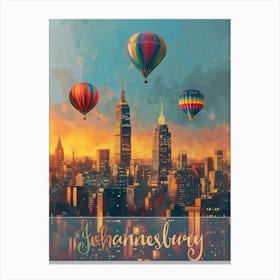 Johannesburg Travel Poster Canvas Print