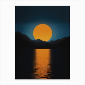 The Golden Sun | Surreal Minimalism Canvas Print