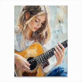 The Girl Plays The Guitar 1 Canvas Print