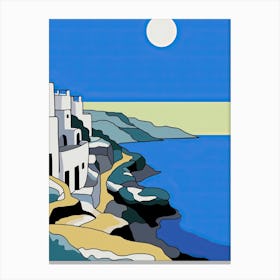 Minimal Design Style Of Santorini, Greece 1 Canvas Print