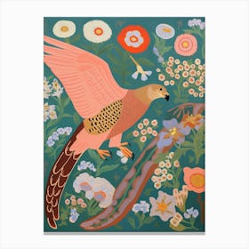 Maximalist Bird Painting Falcon 1 Canvas Print
