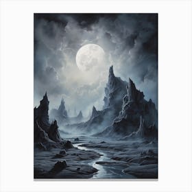 Full Moon In The Valley Canvas Print