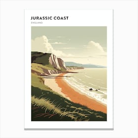 Jurassic Coast England 4 Hiking Trail Landscape Poster Canvas Print