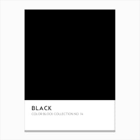 Black Color Block Collection Wall Canvas Print