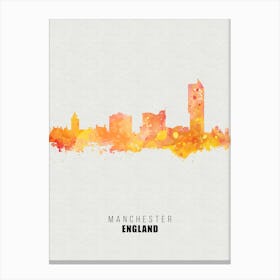 Manchester England City watercolor Canvas Print