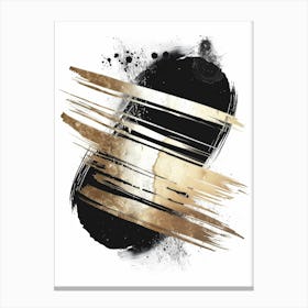 Abstract Black And Gold Painting 76 Canvas Print