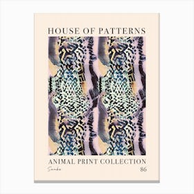 House Of Patterns Snake Animal Print Pattern 7 Canvas Print