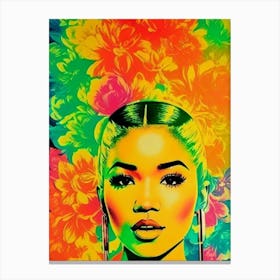 Jhené Aiko Colourful Pop Art Canvas Print