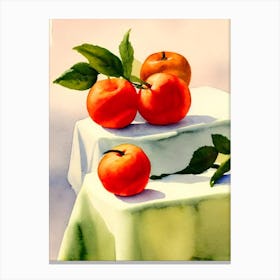 Jujube Italian Watercolour fruit Canvas Print
