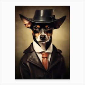 Gangster Dog Toy Fox Terrier 3 Canvas Print