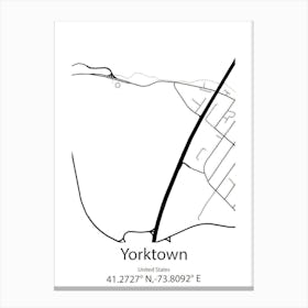 Yorktown,United States Minimalist Map Lienzo