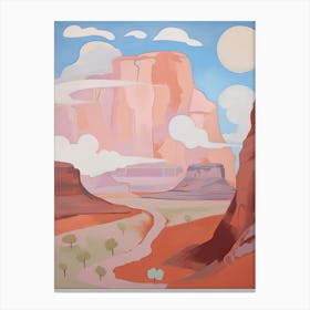 Colorado Plateau   North America (United States) Contemporary Abstract Illustration 2 Canvas Print