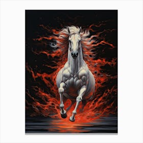 A Horse Painting In The Style Of Surrealistic Techniques3 Canvas Print