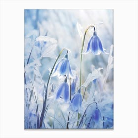 Frosty Botanical Bluebell 2 Canvas Print