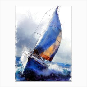 Sailboat In The Sea sport Canvas Print