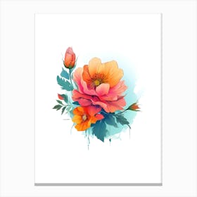 Watercolor Flowers 43 Canvas Print