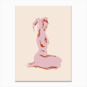Nude, Arms Folded Over Her Head Canvas Print