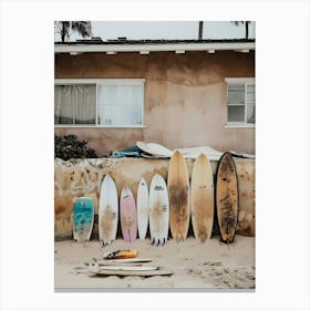 Surfboards On The Beach 6 Canvas Print