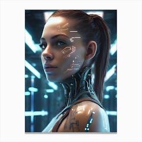 Futuristic Sci-Fi Woman Canvas Print