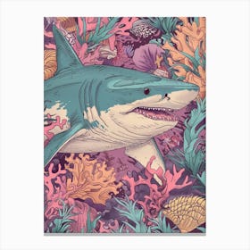 Bigeye Thresher Shark Illustration 1 Canvas Print