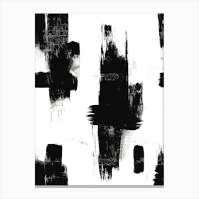 Abstract Black And White Painting Canvas Print