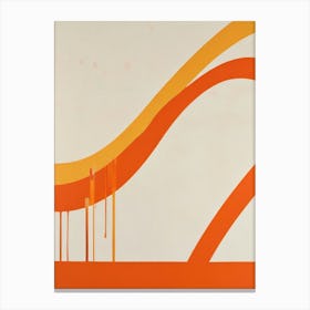 Orange And White Canvas Print