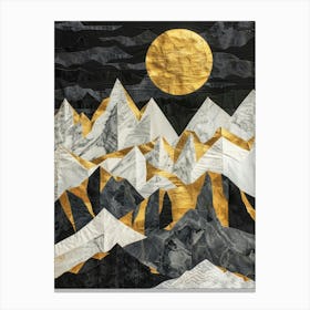 Moon And Mountains 1 Canvas Print