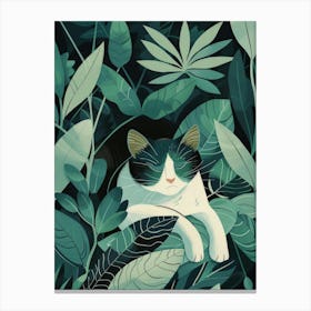 Cat In The Jungle 9 Canvas Print