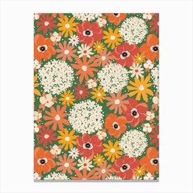 Mixed Summer Floral Garden Party Canvas Print