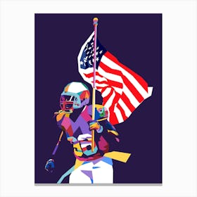 American Football United States Flag Canvas Print