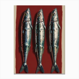 Three Sardines 1 Canvas Print