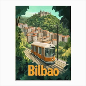 Aihrgdesign A Mid Century Modern Travel Poster For Bilbao Sho E406e6e3 1133 4345 A7b6 186a453c5882 1 Canvas Print